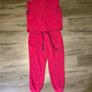 Figs Women's Vibrant Pink Jumpsuit